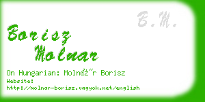 borisz molnar business card